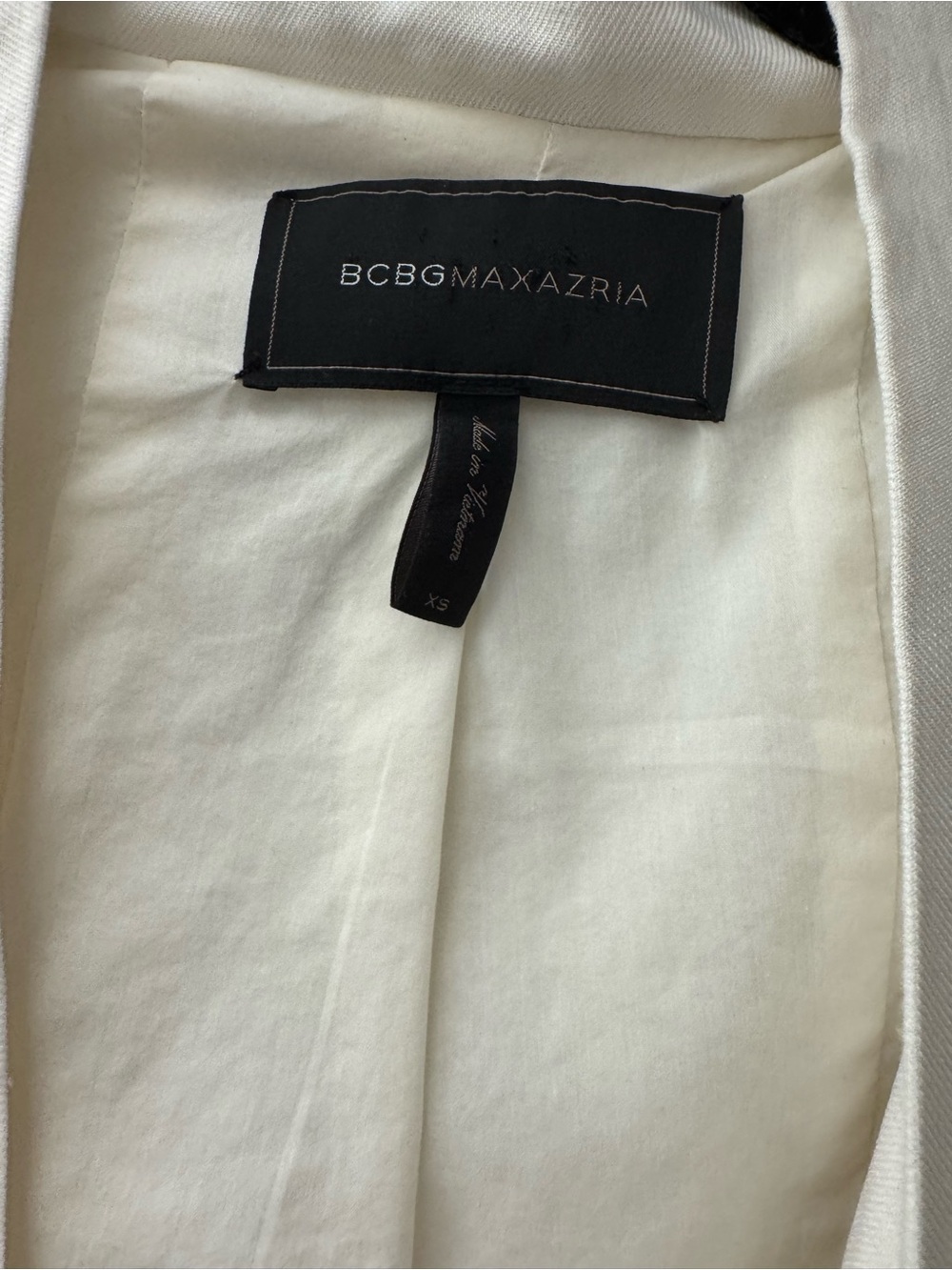BCBGMaxAzria Ivory Open-Front Draped Blazer - Picture 2 of 4